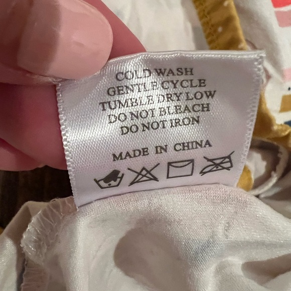 Pete & Lucy rainbow sloth printed long romper w/ snaps, ruffled, EUC, 12-18 mos. - Picture 5 of 6